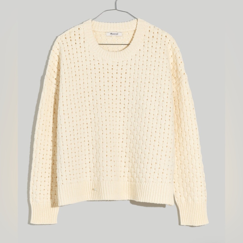 Madewell Basketweave-Stitch Sweater. NWT - Picture 7 of 7